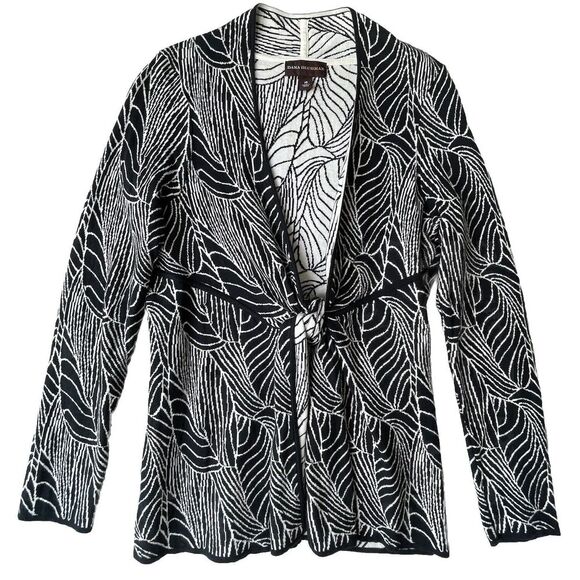 Dana Buchman Women's Cardigan Sweater Size XS Front Tie Wrap Grunge Whimsigoth‎ - Picture 1 of 7